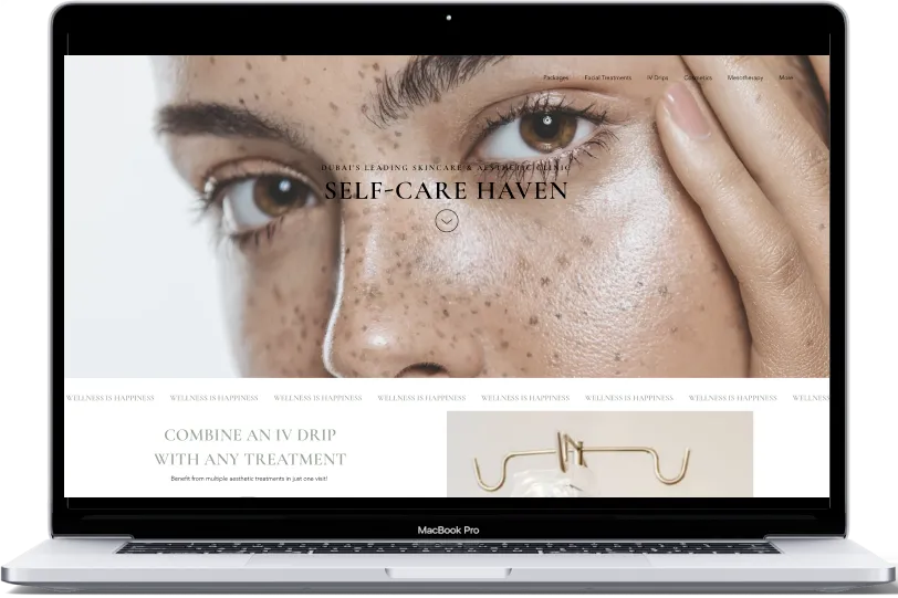 Healthcare dashboard on laptop
